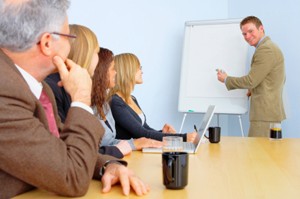 Presentation in meeting room
